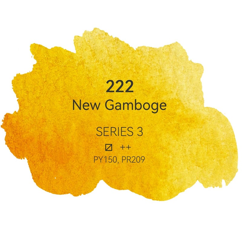 فينيكس طلاء ألوان مائية احترافي من فونيكس - نصف مقلاة بألوان مائية واحدة - نيو جامبوج 222 - Image 2